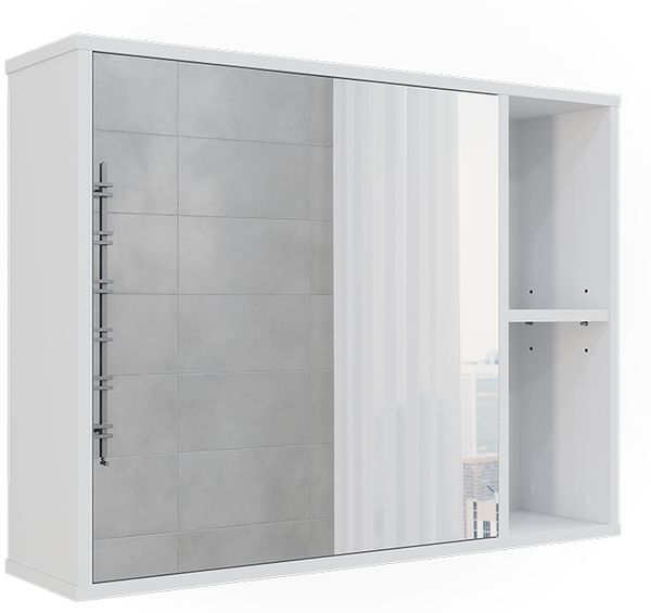 Badspiegelschrank Leano Weiß 80 x 60 cm Vicco