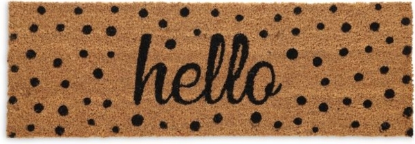 Kokos Fußmatte Hello mit Punkten 10049446