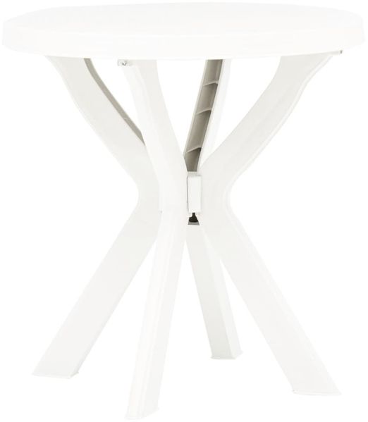 vidaXL Bistrotisch, Kunststoff weiß, Ø 70 x H 72 cm