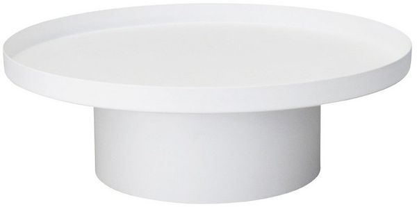 Grafelstein Tablett Dekotablett NORDIC weiß aus Metall D30cm Dekoplateau schlicht Tablett
