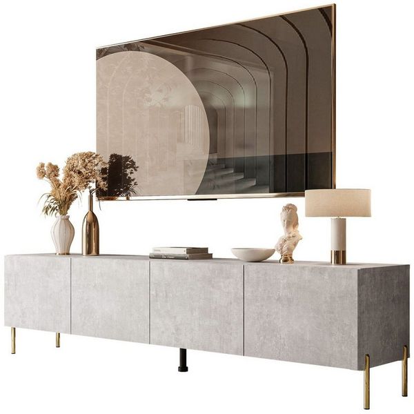 Lookway Lowboard COLGANTE BETON 200 TV-Schrank mit Metallbeinen