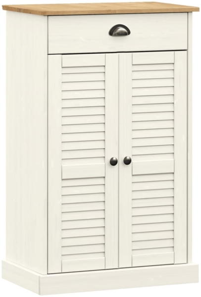 vidaXL Schuhschrank VIGO Weiß 60x35x96 cm Massivholz Kiefer 353167