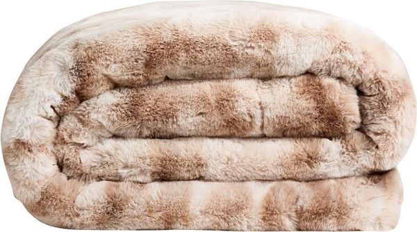 Felldecke Star Home Wohndecke Marmor creme Webpelz Fell 140x190