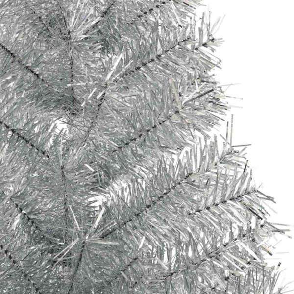 vidaXL Künstlicher vorbeleuchteter Weihnachtsbaum Silber 150 cm 3397197 Bild 10