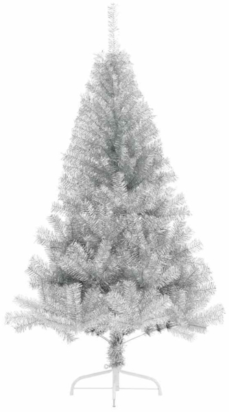 vidaXL Künstlicher vorbeleuchteter Weihnachtsbaum Silber 150 cm 3397197 Bild 4
