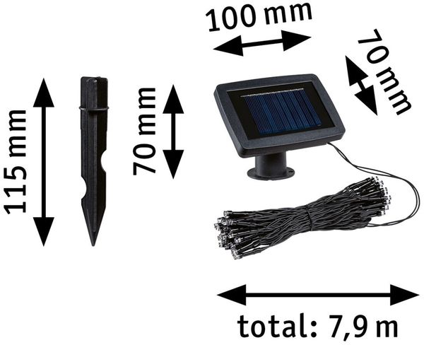 Paulmann Solar-Lichterkette Aurinka 8 m 60 LED warmweiß Bild 6