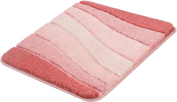 MEUSCH Badematte Ocean, Höhe 23 mm, rutschhemmend beschichtet, fußbodenheizungsgeeignet, Kunstfaser, rechteckig, Badteppich, Wellen Design, mit Farbverlauf, Hoch-Tief Effekt, waschbar