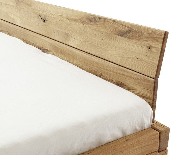 Massivholzbett >Avalon< 200x200 cm in Wildeiche, Massivholz - 213x90x213cm (BxHxT) Bild 5