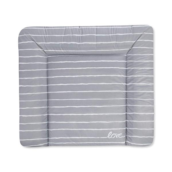 Julius Zöllner 2220129320 Wickelauflage Softy 75x85 cm, Standard 100 by Oeko-Tex, Grey Stripes, grau, 800 g