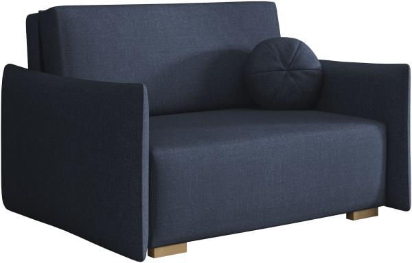 Sofa Viva Glov II mit Schlaffunktion, 2 Sitzer Schlafsofa mit Bettkasten (Farbe: Soul 15)