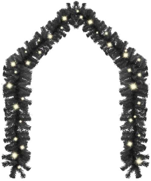 vidaXL Weihnachtsgirlande mit LED 20 m Schwarz 329191
