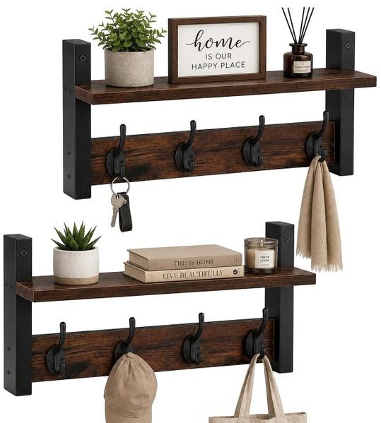 Relaxdays Wandgarderobe im 2er Set