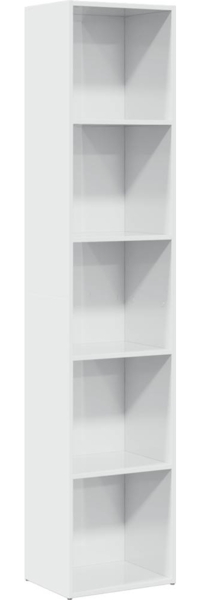 vidaXL Bücherregal Hochglanz-Weiß 40x30x189 cm Holzwerkstoff 858313