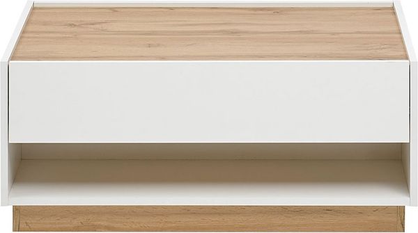 Couchtisch Cintia / City, Weiß, Holzfarben, 90 x 38 x 60 cm