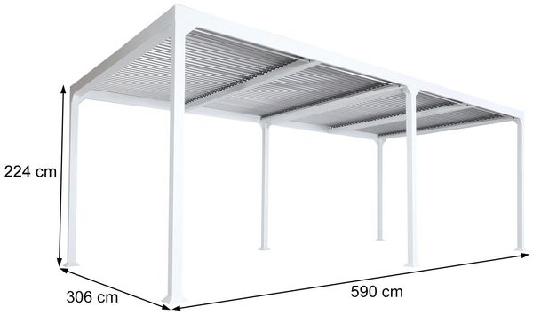 Mendler 'HWC-L41' Pergola ohne Seitenwände, Metall anthrazit, 3x6 m Bild 3