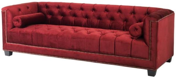 Casa Padrino Designer Sofa Rot - Luxus Kollektion