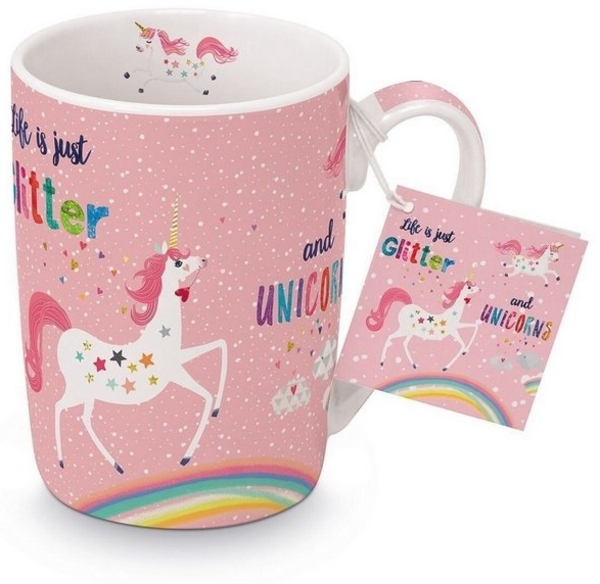 PPD Tasse Porzellan Becher Einhorn -Mug-Glitter & Unicorns, Kaffee -Tee, Kinderbecher als Geschenk geegnet Bild 2