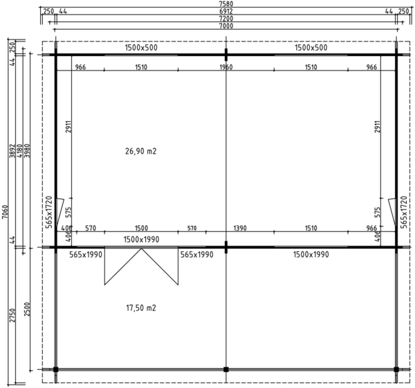 Fjordholz Gartenlounge Modell Oskar 44 Bild 2