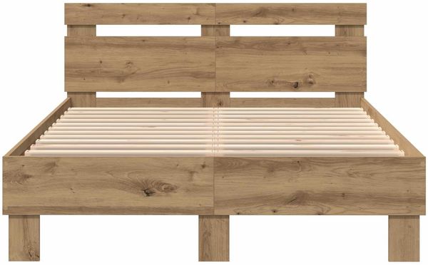 vidaXL Bettrahmen mit LED Artisan-Eiche 120 x 190 cm Holzwerkstoff 3333958 Bild 6