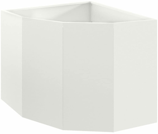 vidaXL Eckpflanzer Weiß 60 x 60 x 50 cm Stahl 883662