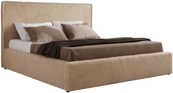 CORIVO CLASSIC Polsterbett mit Bettkasten & Stauraum, Doppelbett, inkl. Lattenrost, Metall-Hebeautomat mit Gasdruckfedern - Beige Plüsch Bild 6
