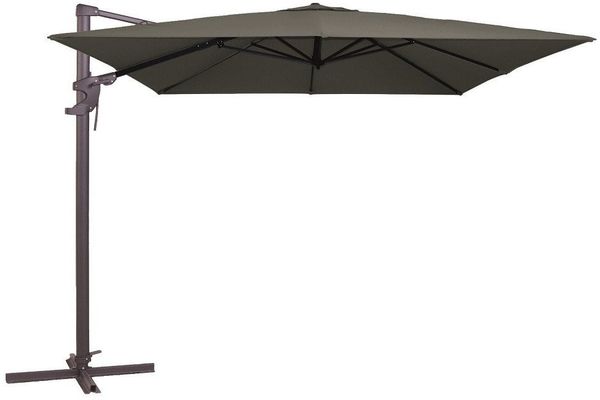Madison Ampelschirm Monaco flex 3x3 m 300x300 cm Sonnenschirm, LxB: 300x300 cm, Spar-Set, Ampelschirm + Kreuzfußständer, axial verstellbar / 360 Grad Drehbar / am Mast verstellbar