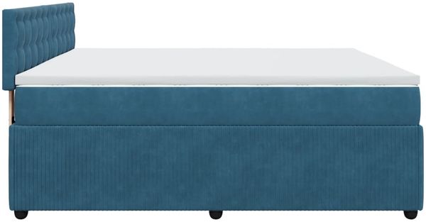 vidaXL Boxspringbett mit Matratze Blau 200x200 cm Samt 3290146 Bild 7