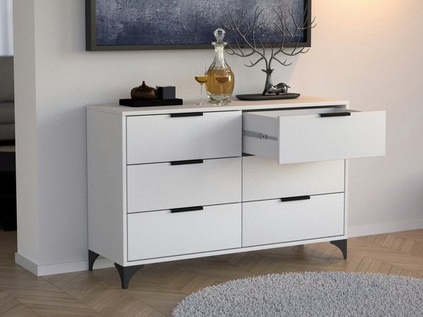 Beautysofa Kommode HOME 6S mit 6 Schubladen (verschiedene Farben), Breite: 120 cm