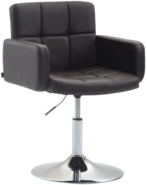 CLP Lounger Los Angeles Kunstleder Loungesessel mit Trompetenfuß,braun
