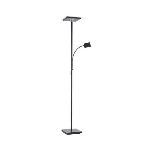SellTec Stehlampe LED Deckenfluter Stehleuchte, dimmbar über Touchdimmer, Touchschalter, 1xLED-Board / 22 Watt, warmweiß, Fluter quadratisch schwenkbar dimmbar Leselampe