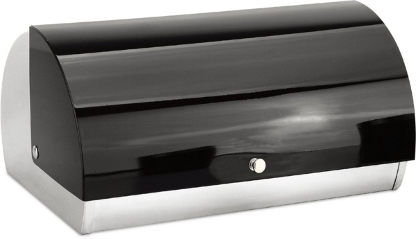 Roll-Brotkasten Brotbox Brotbehälter Edelstahl Cheffinger Schwarz CF-BB38B