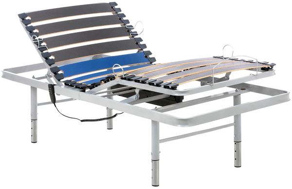 Geriafy - Elektrisch Verstellbarer Lattenrost | 105x200 cm | Verstärkt und kompakt | Kabelgebundene Fernbedienung und in 4 Höhen verstellbare Beine