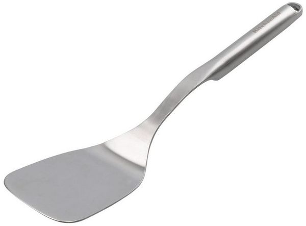KitchenAid Pfannenwender KMG001OHSS, Hochwertiger Edelstahl, ergonomischer Griff, Haken