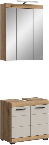 Badezimmer-Set >Scout< in Evoak Oak / Kaschmir - 60x191x34cm (BxHxT)
