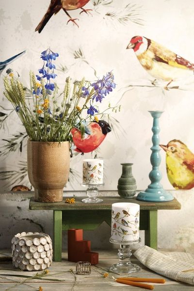 Ambiente® Geschirrtuch Birds meeting, (1-tlg, 1-teilig), Geschirrtücher ca. 50x70cm Baumwolle