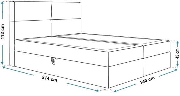 AX LIVING Beige Ecksofa mit Schlaffunktion Vinoria L-Form 255 cm Links Bild 4