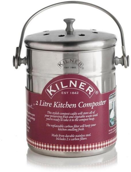 KILNER Biomülleimer "Küchen-Komposter", inkl. 2 Kohlefilter, 2 Liter