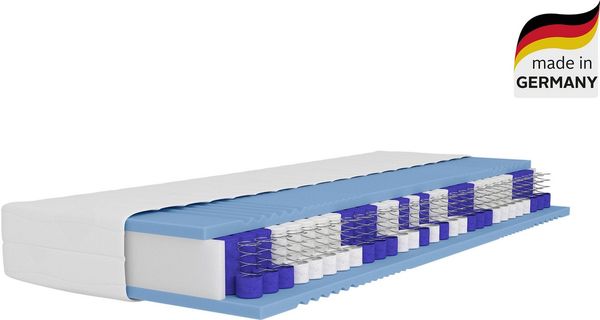 Taschenfederkernmatratze NEUHEIT: Lasse, 7 Zonen Matratze 90x200, 140x200 cm, langlebige Qual, Älgdröm, 22 cm hoch, Matratze H2, H3 & H4, atmungsaktiv, Hausstauballergiker geeignet