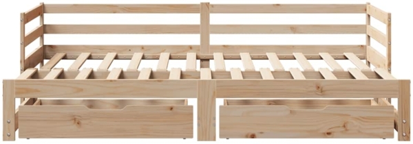 vidaXL Tagesbett Ausziehbar mit Schubladen ohne Matratze 80x200 cm 3302148 Bild 3