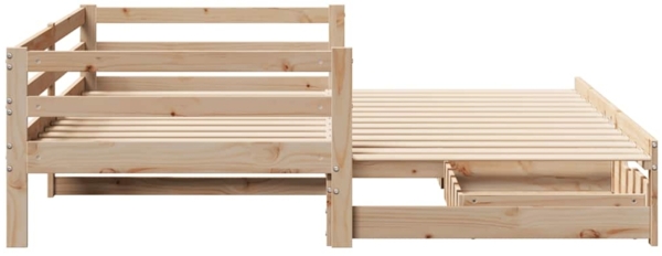 vidaXL Tagesbett Ausziehbar mit Schubladen ohne Matratze 80x200 cm 3302148 Bild 6