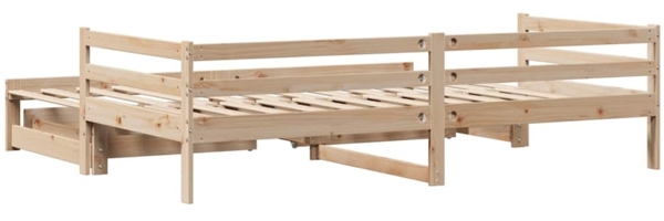 vidaXL Tagesbett Ausziehbar mit Schubladen ohne Matratze 80x200 cm 3302148 Bild 7