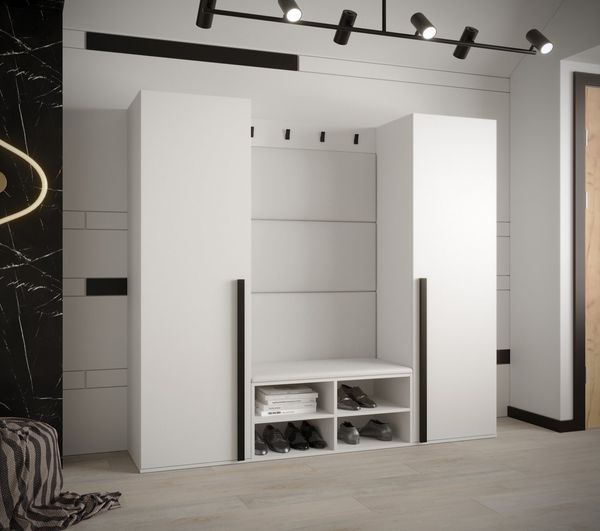 ABIKS MÖBEL Garderoben-Set MIRO Set 9, Garderobe mit gepolsterten Paneelen, Modern Design