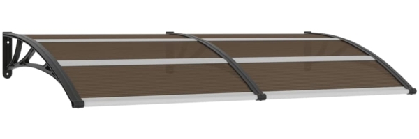vidaXL Vordach Schwarz 200x100 cm PC 45635