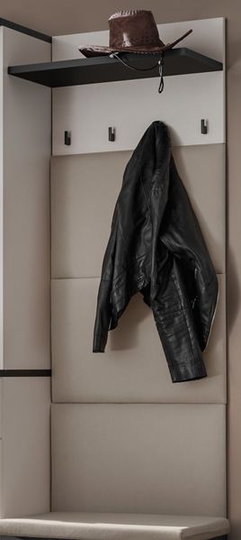 Garderobenpaneel Vektor in Kaschmir und schwarz 60 x 157 cm