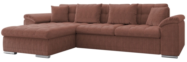 Ecksofa Diana Cord (Farbe: Poso 29, Seite: Links)