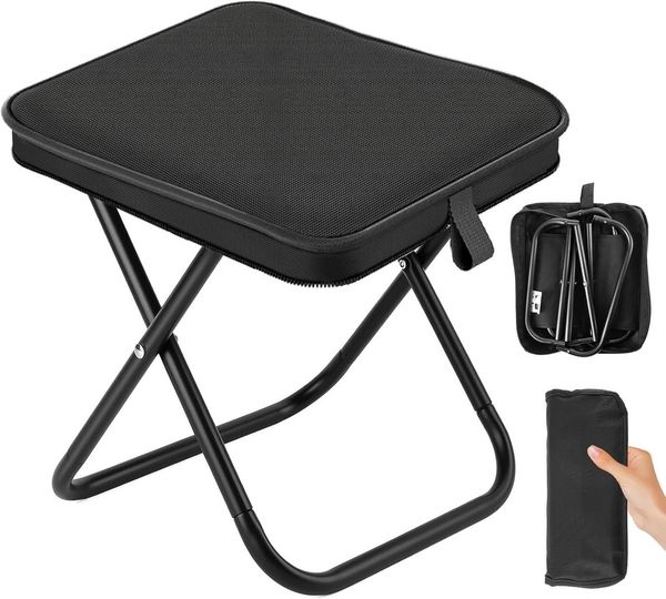 FELIXLEO Armlehnstuhl Faltbarer Campinghocker groß leicht stabil 120kg Outdoor schwarz (1 St)