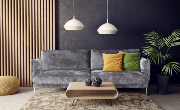 Sofa Designersofa MADISON 2-Sitzer Stoff Tender Way Grau