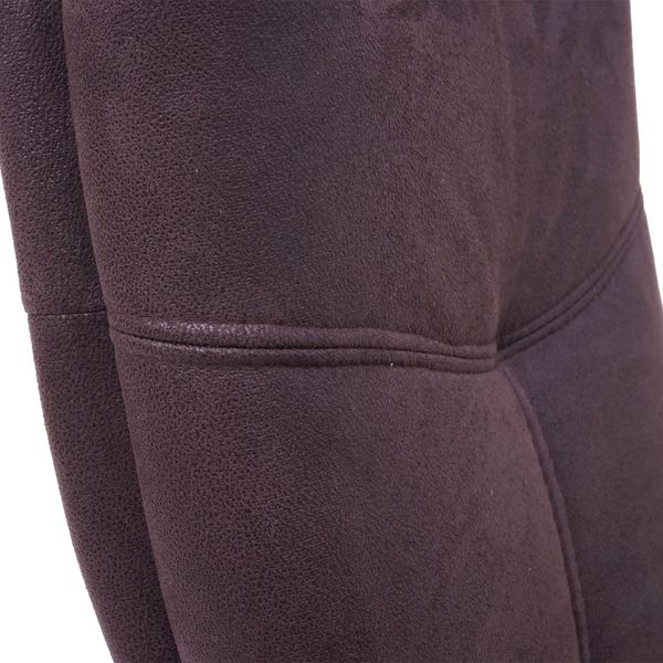 2er-Set Esszimmerstuhl Textil Wildleder-Optik in braun Bild 7