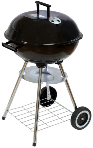 Grill Kugelgrill ALTEA HILLS Holzkohle Grill auf Rädern Schwarz Grillfläche Ø