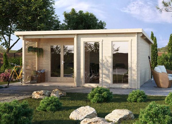 Fjordholz Gartenhaus Modell Alba 44 Grau